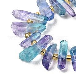 Гальванические природный кристалл кварца бусы пряди G-F800-D15