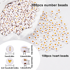 Акриловые плоские круглые бусины&nbsp;SACR-SP0001-05C