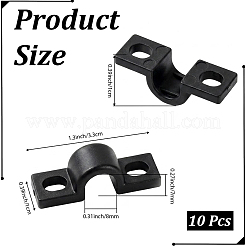 ナイロンケーブルクランプ10個  ケーブル管理ホルダー  ブラック  33x10.5x11mm  内径：6x5mm&nbsp;FIND-CN0002-59B
