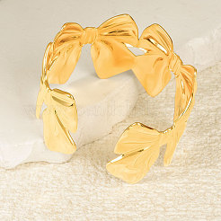 Браслеты-манжеты из нержавеющей стали 304 с бантом для женщин&nbsp;YG5715-2