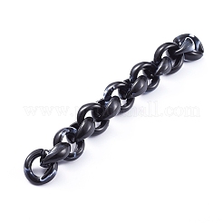手作りアクリルローロチェーン  ベルチャーチェーン  天然石風  ミックスカラー  リンク：20x18x8mm  約39.37インチ（1m）/連&nbsp;AJEW-JB00537