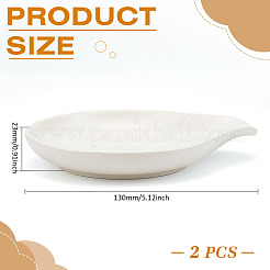 Schmuckhalter aus Porzellan in Tropfenform&nbsp;DJEW-WH0039-136