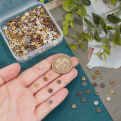 360 шт. 6 цвета тибетские бусины из сплава ромашки разделительные бусины&nbsp;FIND-PH0020-63