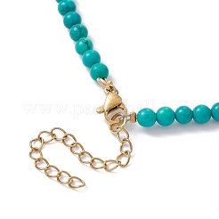 Ожерелье с подвеской из эмали и сплава конского глаза NJEW-JN04389