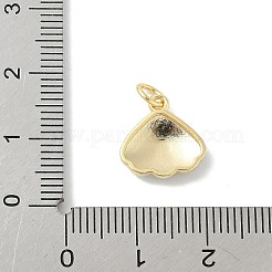 Подвески в форме ракушек из латуни с эмалью KK-B148-02G-04