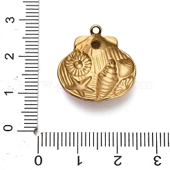 Pendentifs en acier inoxydable 304 émaillés&nbsp;STAS-P404-06G-01
