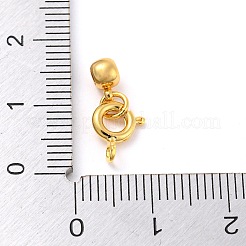 Fermoirs à ressort en laiton et perles de silicone&nbsp;KK-WH0052-04G