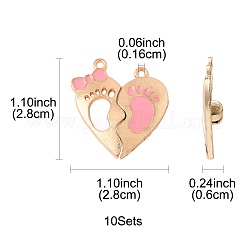 10 пакетик окрашенных распылением эмалевых магнитных разделенных подвесок из сплава&nbsp;ENAM-FS0003-01