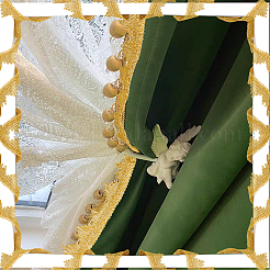 Ruban de dentelle polyester scintillant&nbsp;OCOR-WH0080-33B