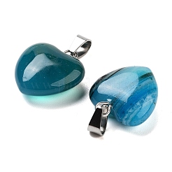 Подвески из натурального полосатого агата&nbsp;HEAR-PW0001-057-26