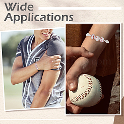 15шт 3 цвета спортивные браслеты из акриловых бусин для мужчин и женщин&nbsp;BJEW-SP0001-23