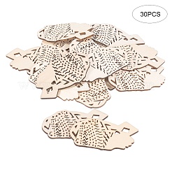 Неокрашенные деревянные большие подвески WOOD-PH0008-35