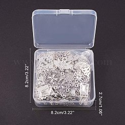 チベット風シャンデリアコネクターパーツ  混合図形  アンティークシルバー  8.2x8.2x2.7cm&nbsp;TIBE-PH0004-58