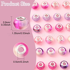 44 шт. 7 стиля УФ-покрытие смоляные европейские бусины RESI-FS0002-03