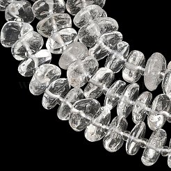 天然石クオーツクリスタルビーズ連売り  ナゲット  7.5~13x6~13x2~5mm  穴：0.9mm  約68~86個/連  15.35~15.75''（39~40センチメートル）&nbsp;GG-CBA3A44-B02-01