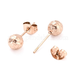 Ионное покрытие (ip) 304 нержавеющая сталь гвоздики фурнитура для сережек&nbsp;STAS-I183-09A-RG