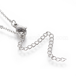 Colliers en laiton avec pendentif avec zircone cubique de micro pave&nbsp;NJEW-I230-22