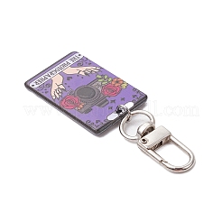 Акриловые подвески с поворотными застежками из сплава и украшениями в виде соединительных колец из нержавеющей стали 304 HJEW-JM03039