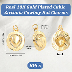 8 шт. Латунные подвески с микропаве KK-BBC0020-20