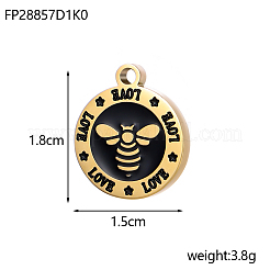 Подвески из нержавеющей стали 304 с эмалью STAS-OY004-80G