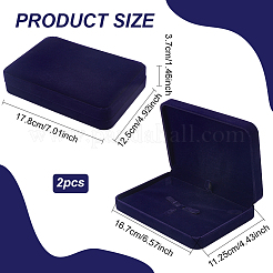 Бархатная подарочная коробка для хранения ювелирного набора CON-WH0104-10A