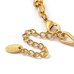 201 браслет-цепочка из нержавеющей стали с бантом&nbsp;LS-BJEW-G696-02G