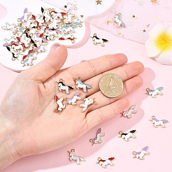 50шт 5 цвета сплава эмалевые подвески&nbsp;ENAM-YW0008-33