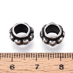 Бусины европейского стиля с крупными отверстиями из нержавеющей стали 304&nbsp;STAS-T072-95AS