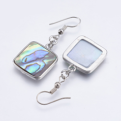 Ohrringe aus Ohrschalen / Paua-Muscheln&nbsp;EJEW-F147-A11