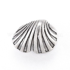 Сплавочные овальные бусины тибетского стиля  TIBEB-A004-015TAS-NR