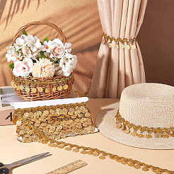 Лента из полиэфирного кружева с бахромой&nbsp;OCOR-WH0112-016A