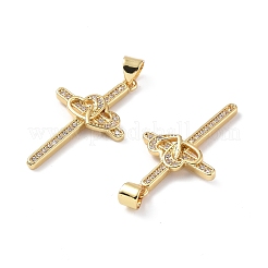 Латунные микро проложить кубического циркония подвески KK-E068-VF280