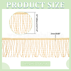 1 ярд полиэстерового кружева с кисточкой из стеклянных бусин&nbsp;DIY-WR0003-84A