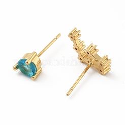 Aretes asimétricos constelación de circonitas cúbicas&nbsp;EJEW-C035-16G-11
