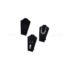 Бархатные с картонными стендами для ожерелья и бюста NDIS-WH0017-05A