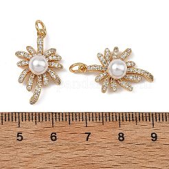 Pendentifs en laiton Shegrace pavés de zirconiums cubiques transparents&nbsp;XGRQ4D026-664G