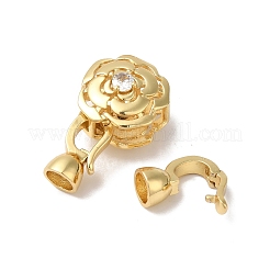 Реечное покрытие латунь микро паве прозрачный кубический цирконий складные застежки&nbsp;KK-A222-07G