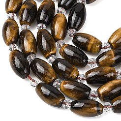 Природных тигровый глаз бисер нитей&nbsp;G-G453-C03-8x13mm