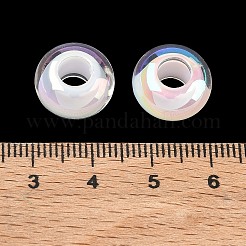 Perles européennes en résine transparente plaquée UV&nbsp;RE-CBAFF00-01C