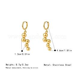 Pendientes colgantes de aro de acero inoxidable 304 para mujer&nbsp;DN9984-1