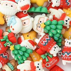 40шт 10 стиля непрозрачные подвески из смолы RESI-CJ0003-53