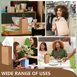 Rechteckige Geschenkverpackungstaschen aus Papier&nbsp;CARB-WH0085-009