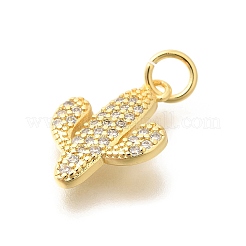 Латунные микропаве прозрачные подвески с фианитом KK-L225-032G