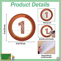 42 шт. самоклеящиеся бумажные декоративные наклейки с цифрами DIY-WH0646-010