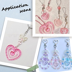 80шт прозрачные акриловые подвески TACR-SP0001-32