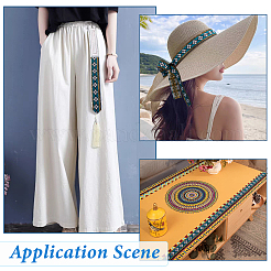 Вышивка полиэфирными лентами в этническом стиле&nbsp;OCOR-WH0070-10A-05