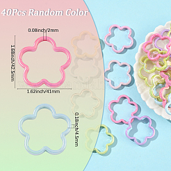 40шт УФ-покрытие акриловые бусины рамка MACR-SP0001-91