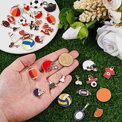 32 шт. подвески из сплава и эмали спортивной серии&nbsp;ENAM-FH0001-93