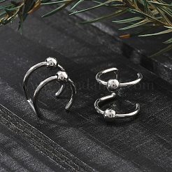 304 Edelstahl 2-reihige runde Nasenclips&nbsp;AJEW-A062-02P