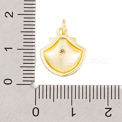 Emaille-Anhänger aus Messing mit Gestellbeschichtung&nbsp;KK-P269-09G-03
